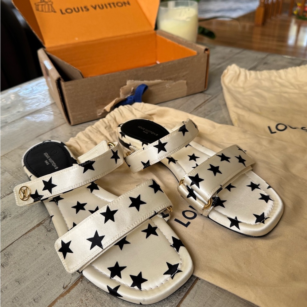 Louis Vuitton White Star Sandals